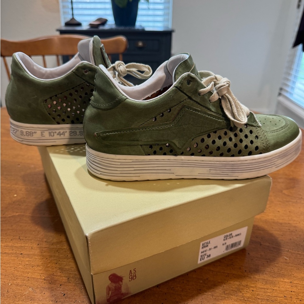 A.S.98 Adrian Aloe Green Sneakers